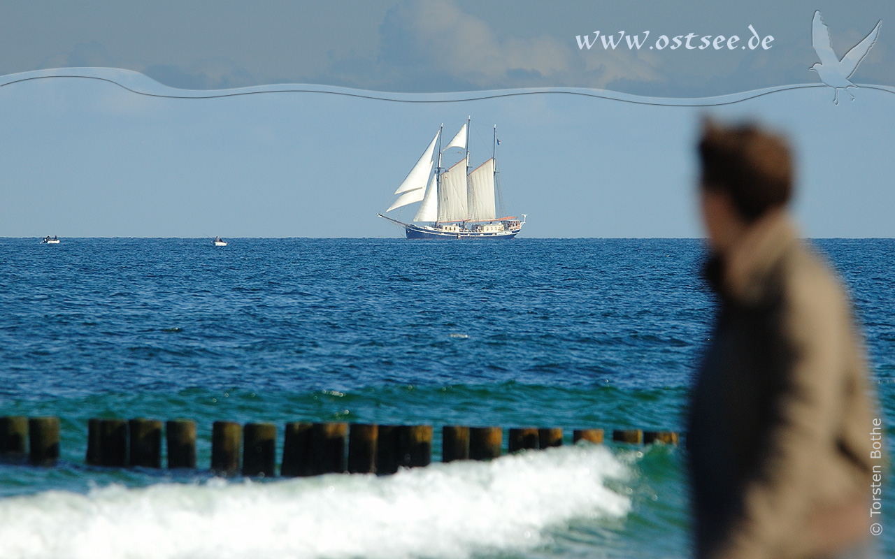 Hintergrundbild: Großsegler auf der Ostsee