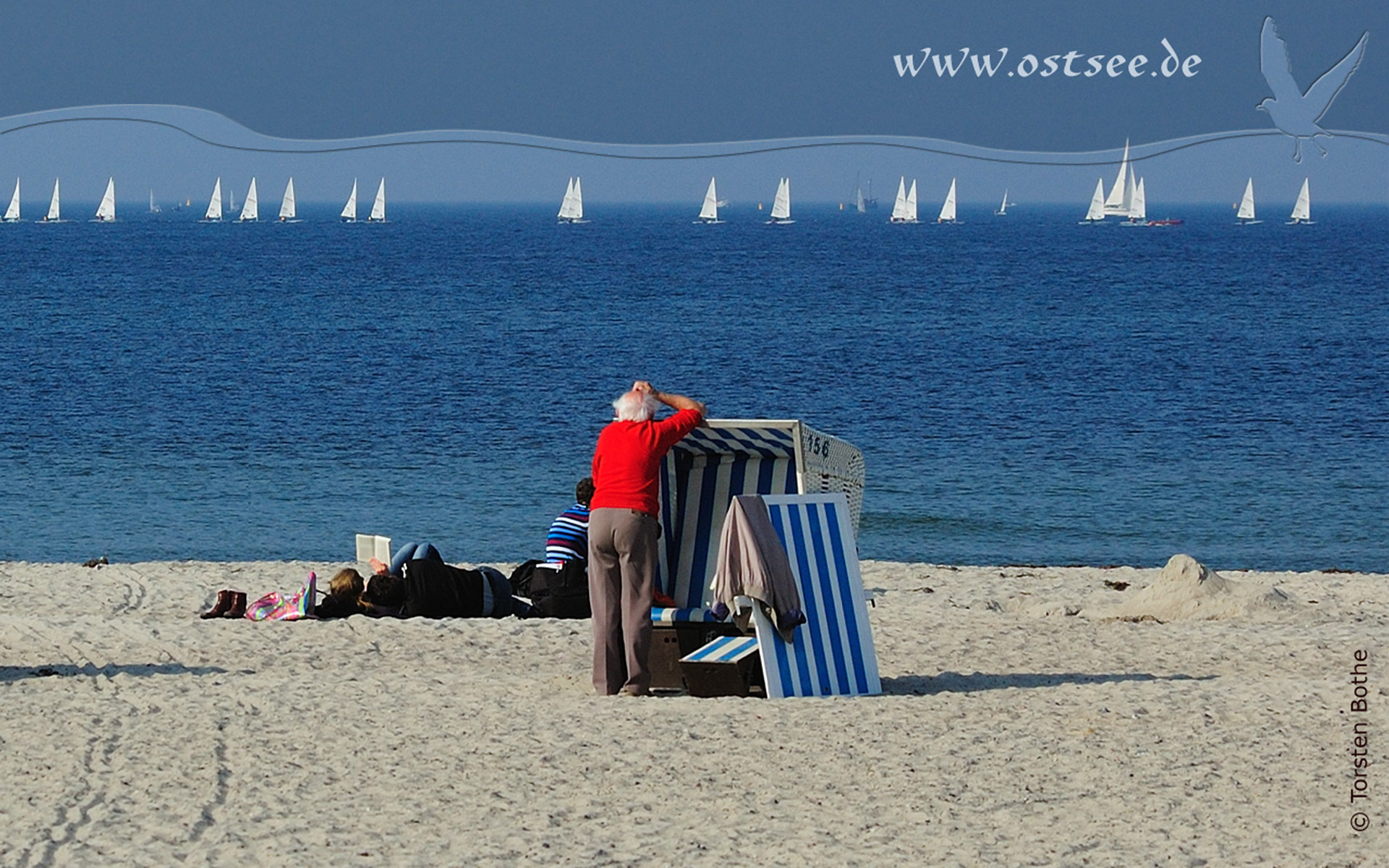 Hintergrundbild: Regatta auf der Ostsee