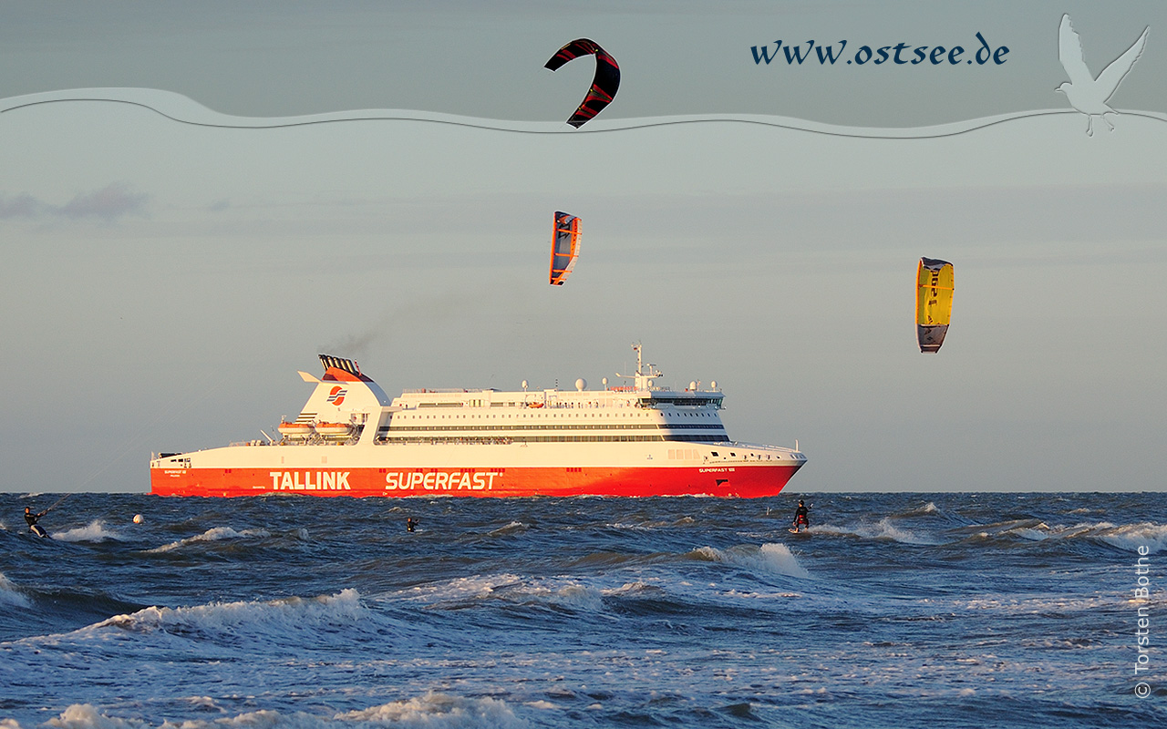 Kitesurfer auf der Ostsee