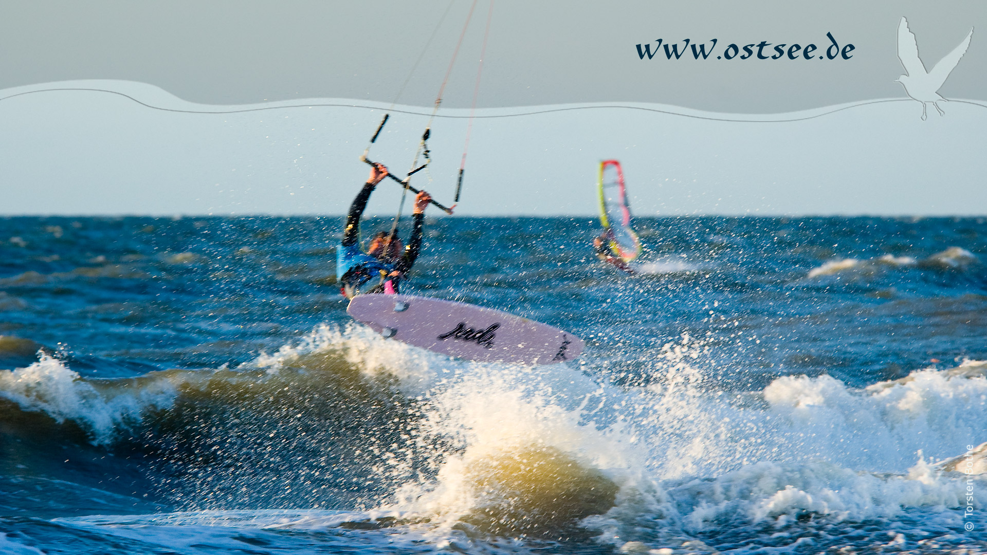 Kitesurfer auf der Ostsee