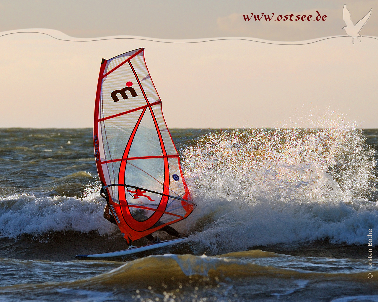 Surfer auf der Ostsee