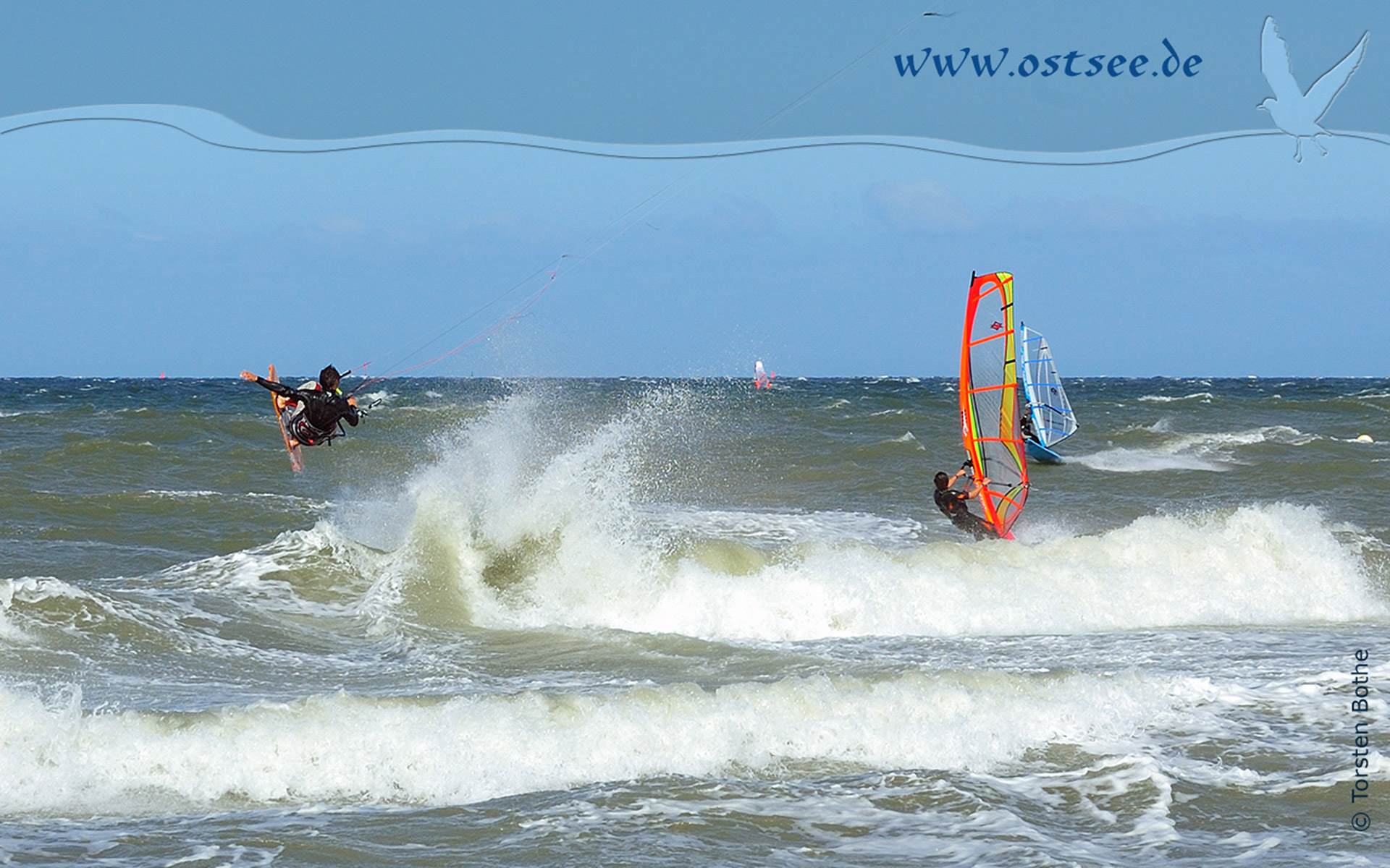 Surfer auf der Ostsee