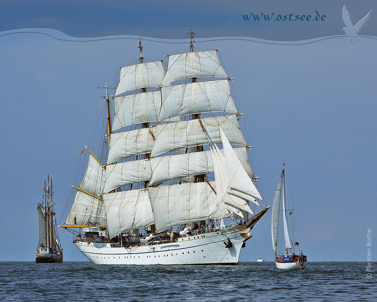 Windjammer auf der Ostsee