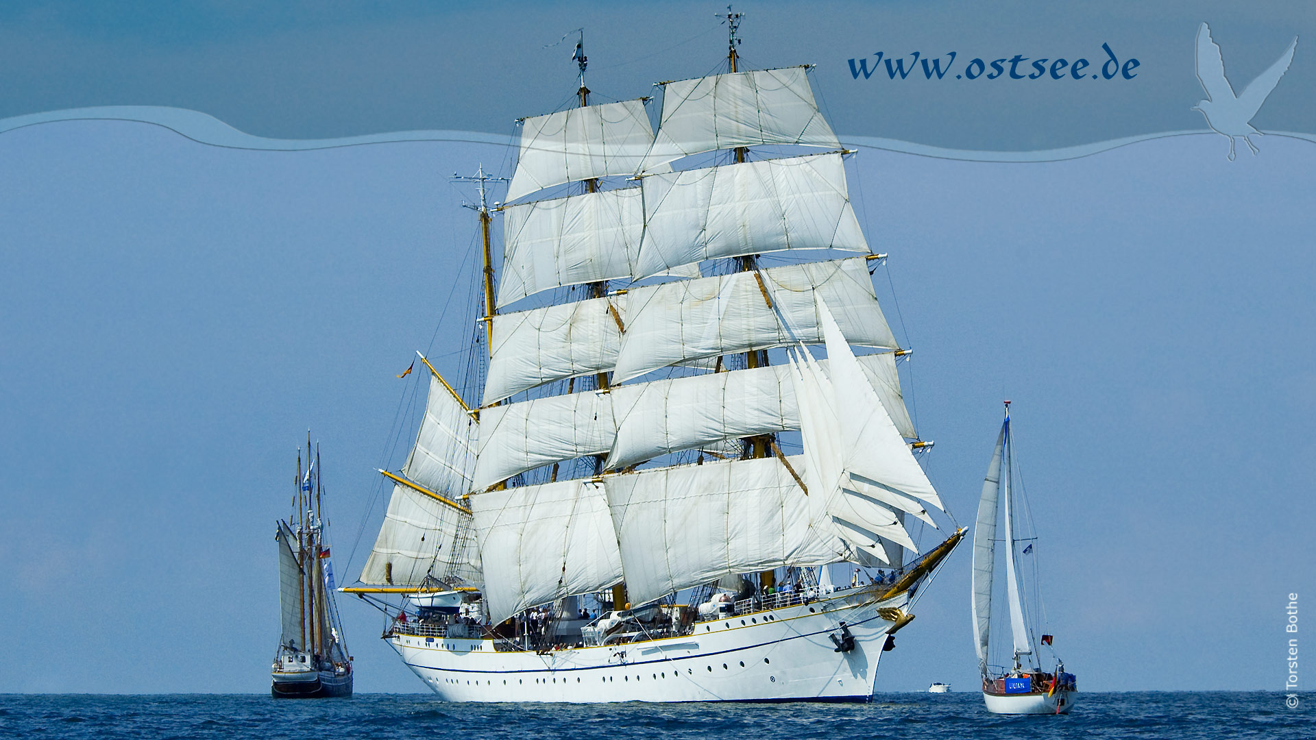 Windjammer auf der Ostsee