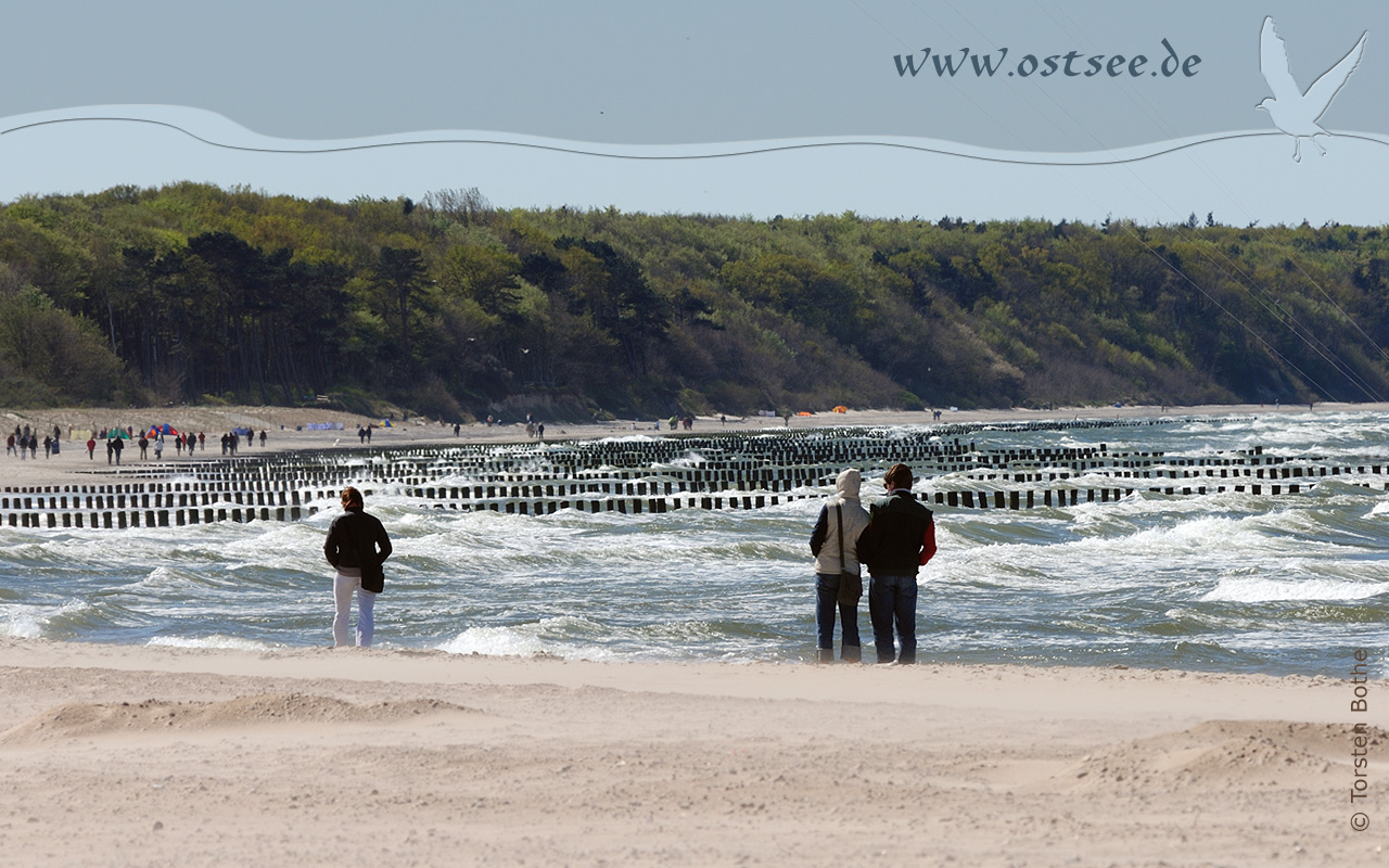 Hintergrundbild: Strandspaziergang an der Ostsee