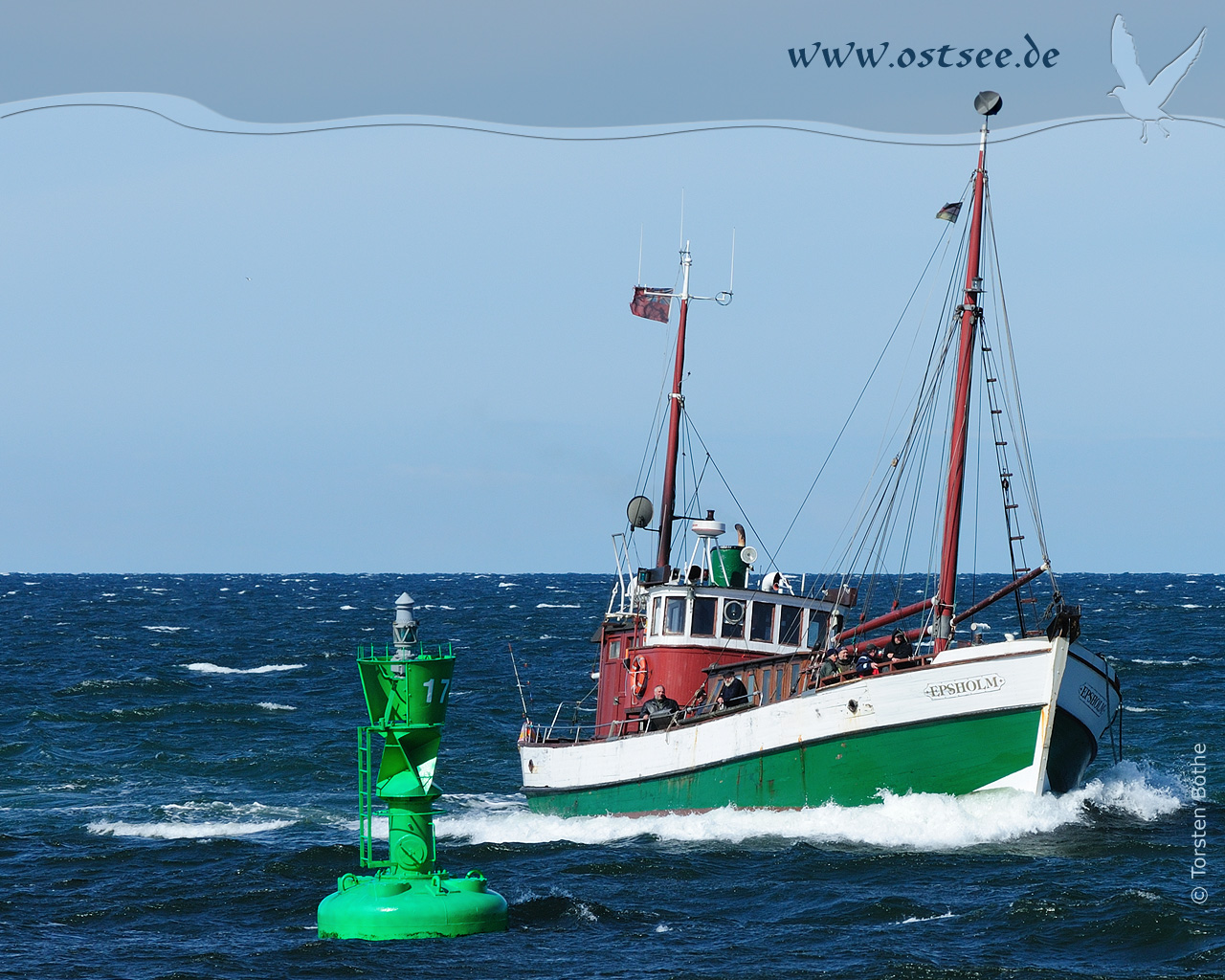 Hintergrundbild: Fischkutter an der Ostsee