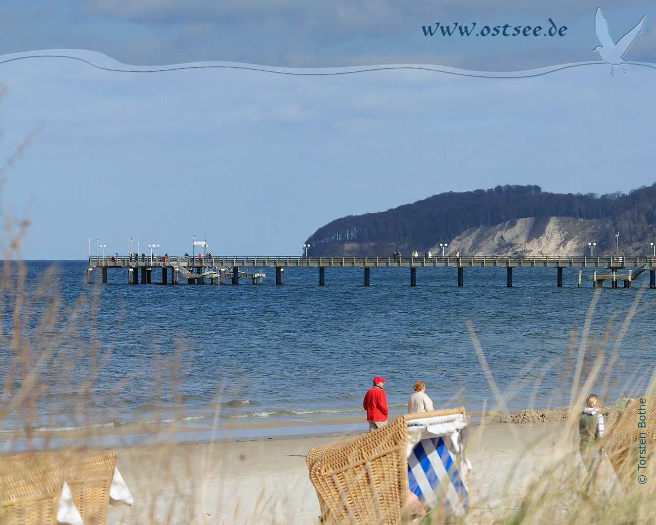 Hintergrundbild: Seebrücken an der Ostsee