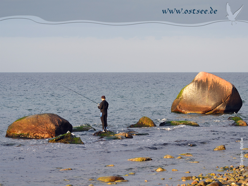 Strandangeln an der Ostsee