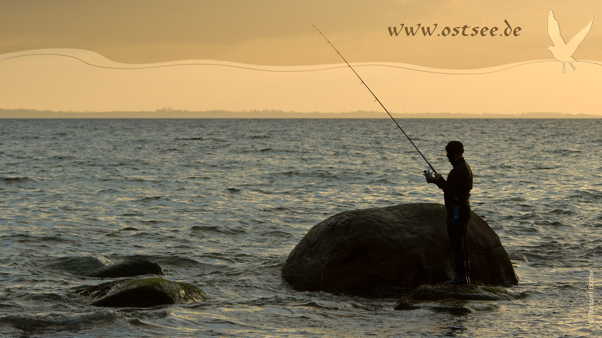 Hintergrundbild: Strandangeln an der Ostsee