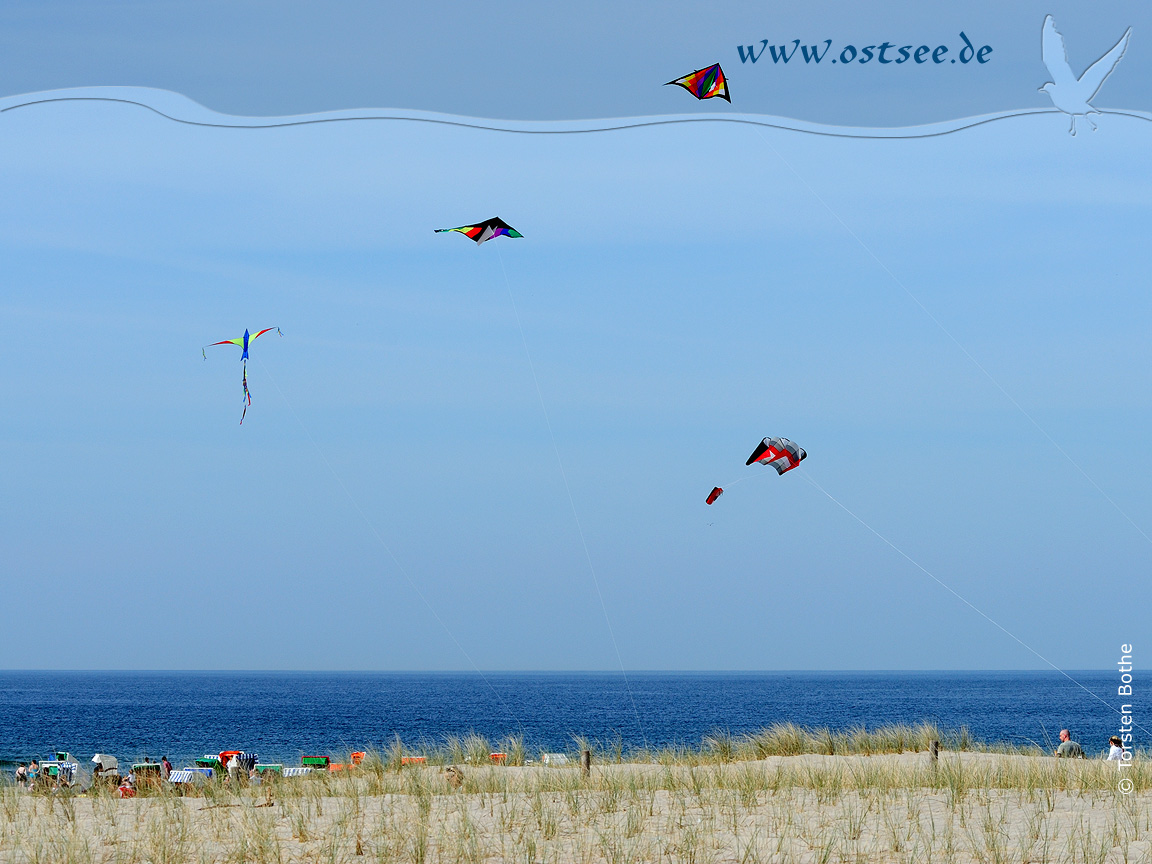 Drachensteigen an der Ostsee