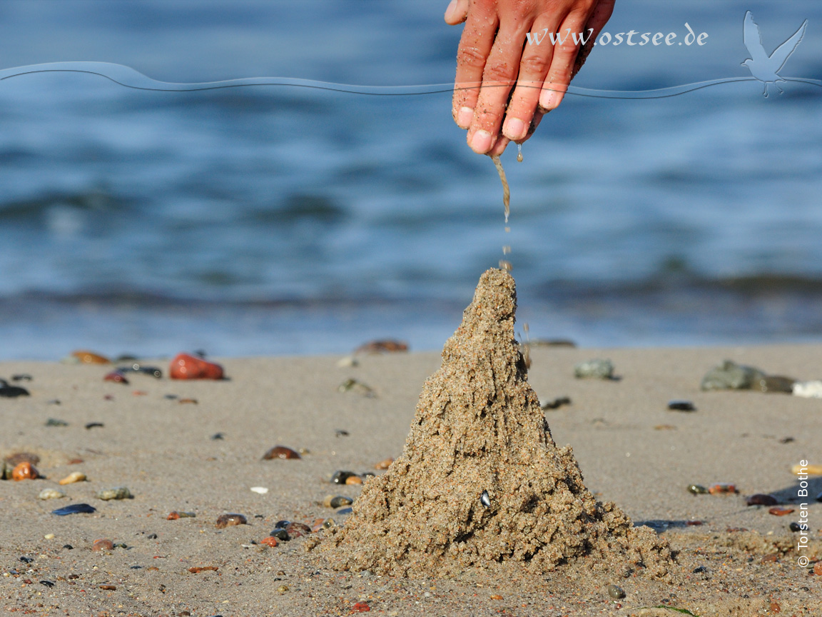 Kleckerburg am Ostseestrand