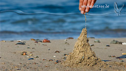 Kleckerburg am Ostseestrand