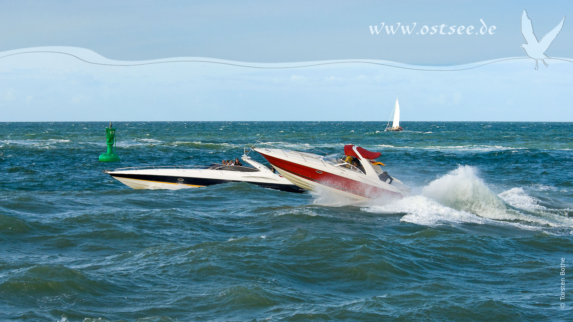 Motoryachten auf der Ostsee