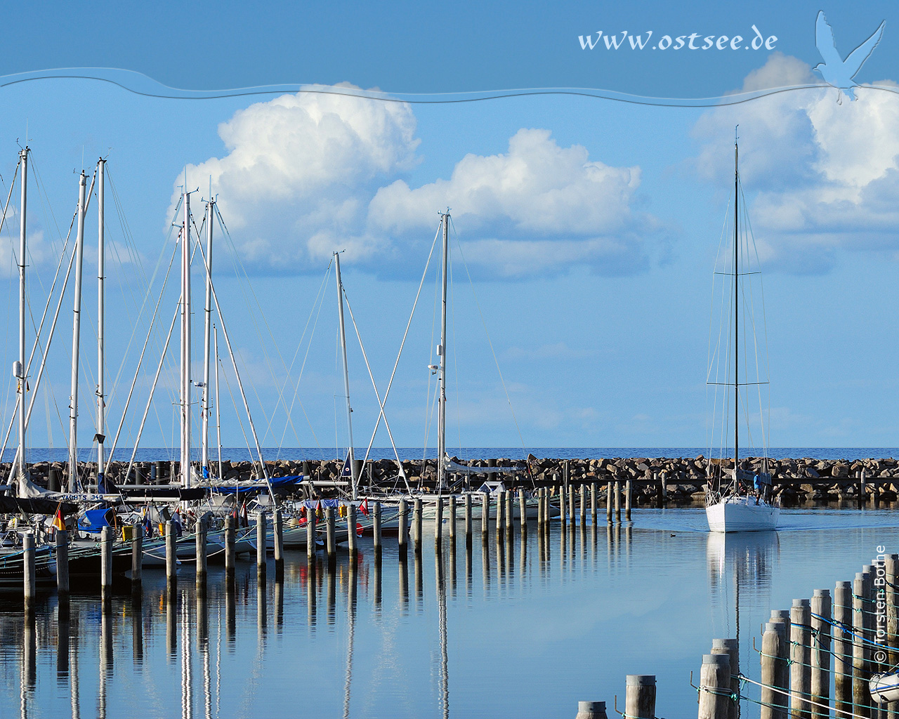 Segelyacht im Hafen