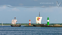 Koggen auf der Ostsee