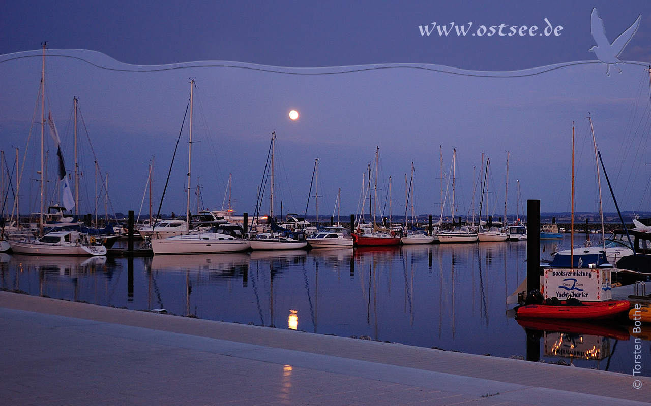 Vollmond über der Ostsee