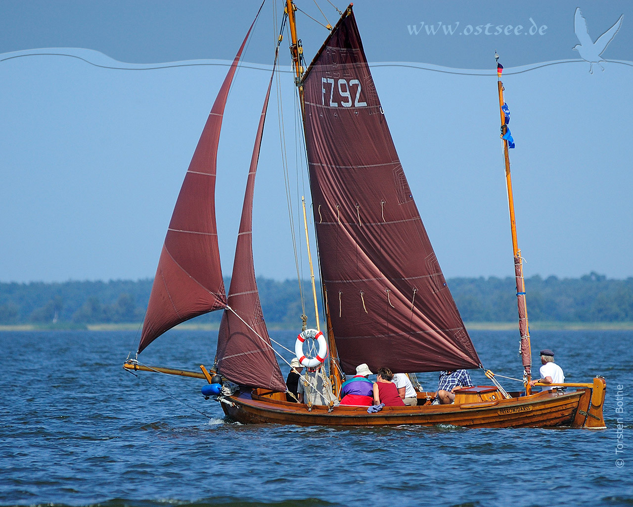 Zeesboot an der Ostsee