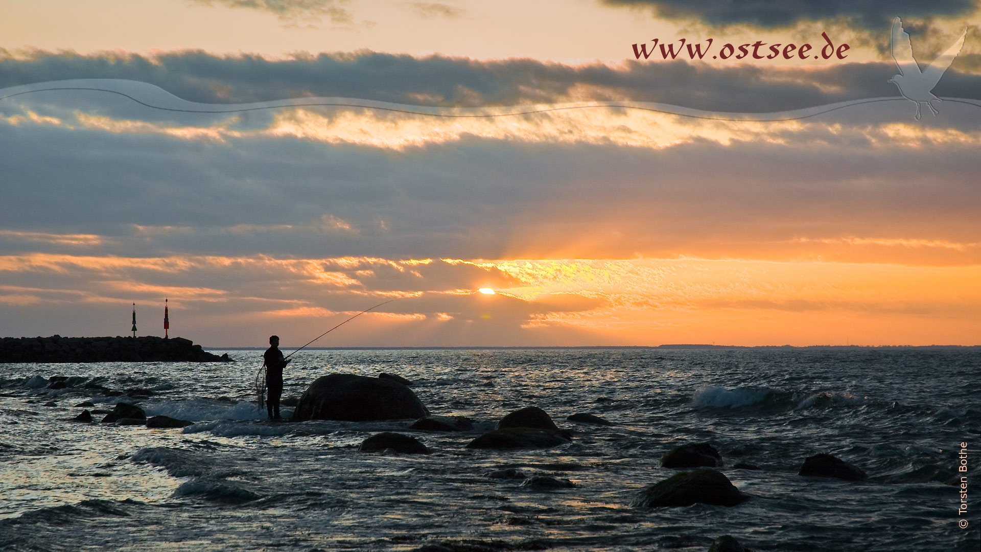 Hintergrundbild: Strandangeln an der Ostsee