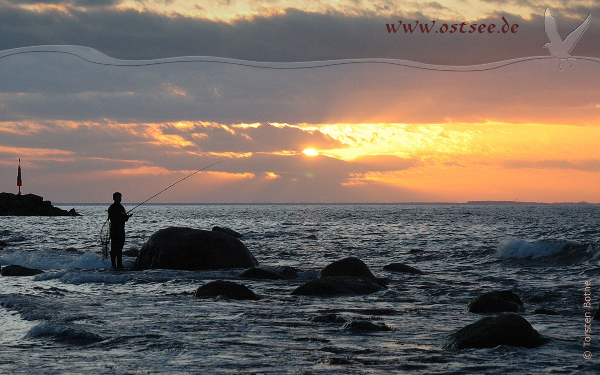 Hintergrundbild: Strandangeln an der Ostsee