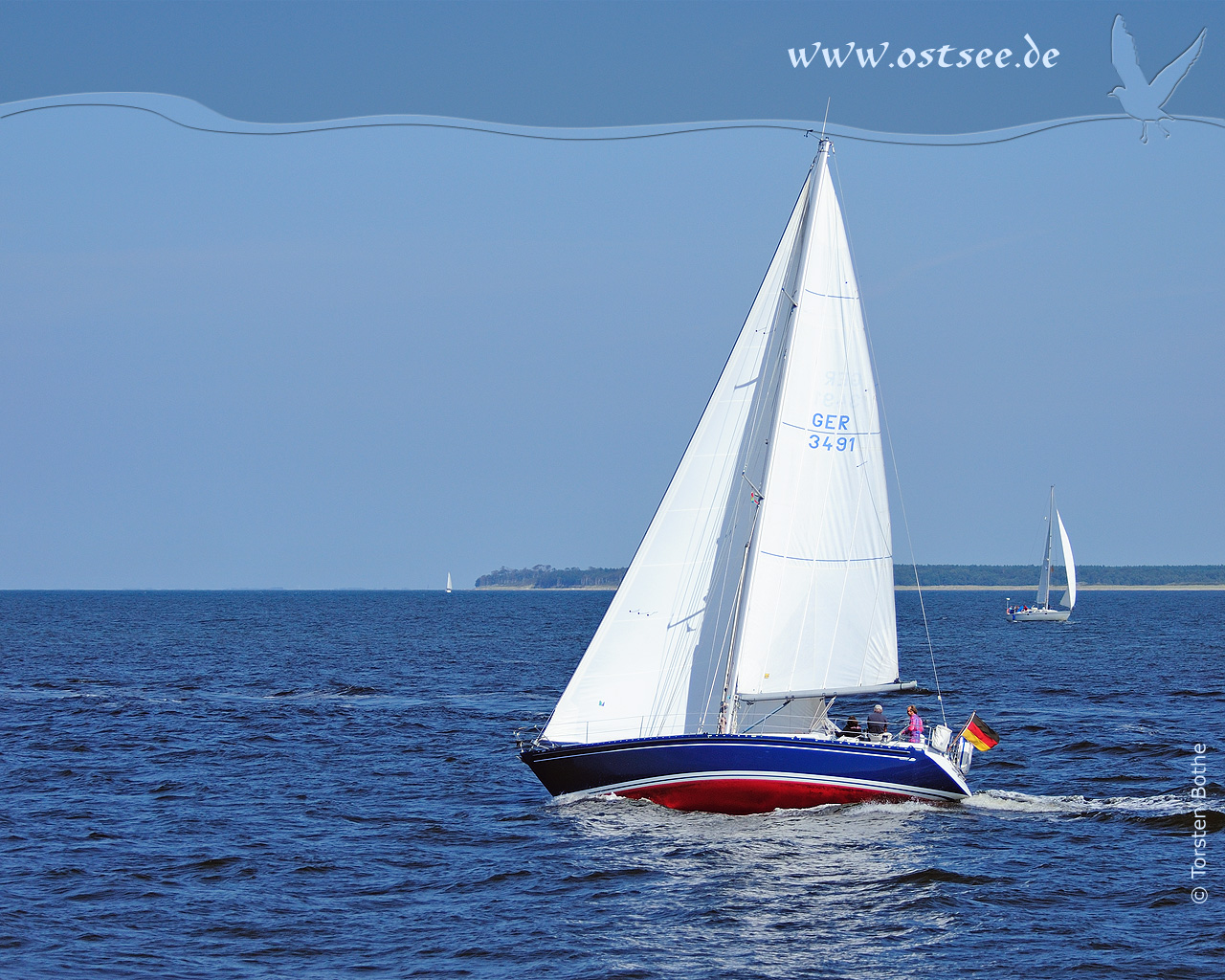 Hintergrundbild: Segeln auf der Ostsee