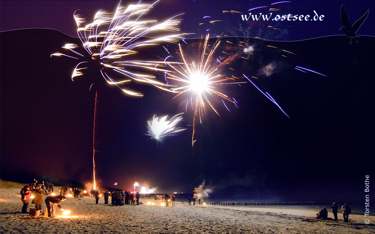 Hintergrundbild: Silvester an der Ostsee